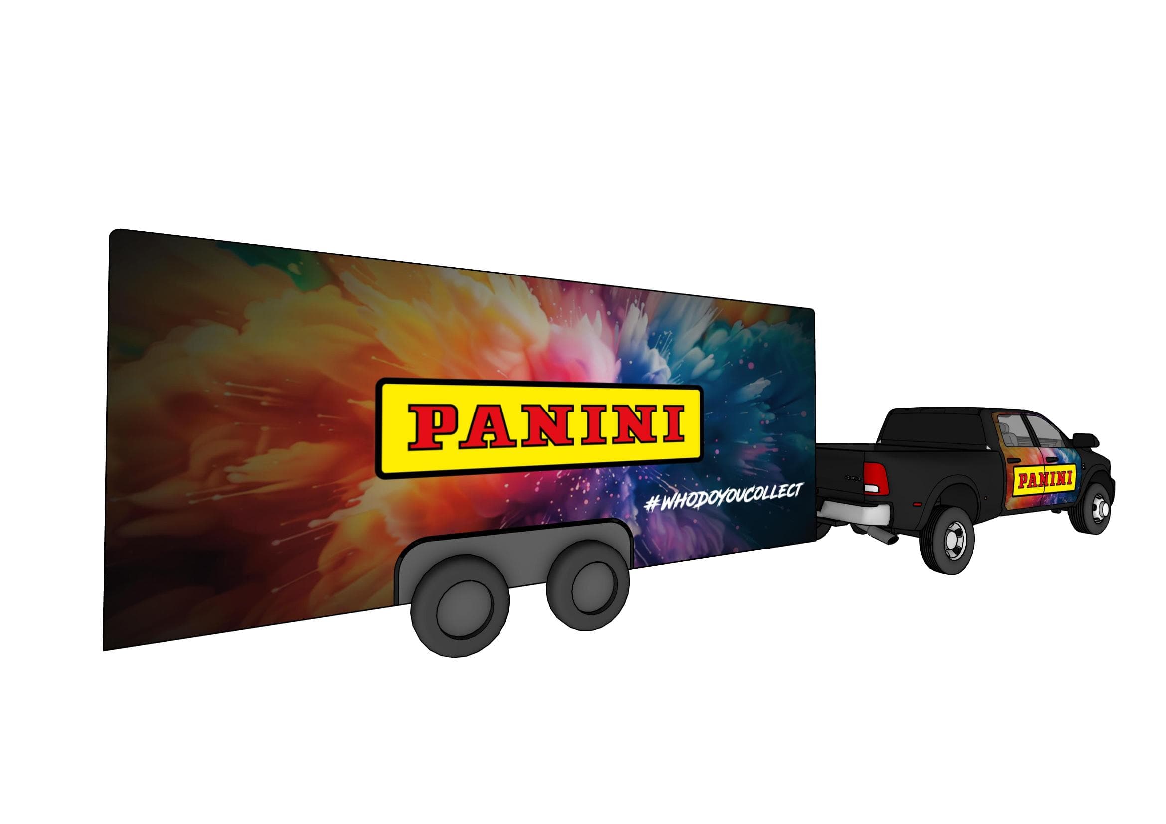 Panini-wrapped truck and trailer